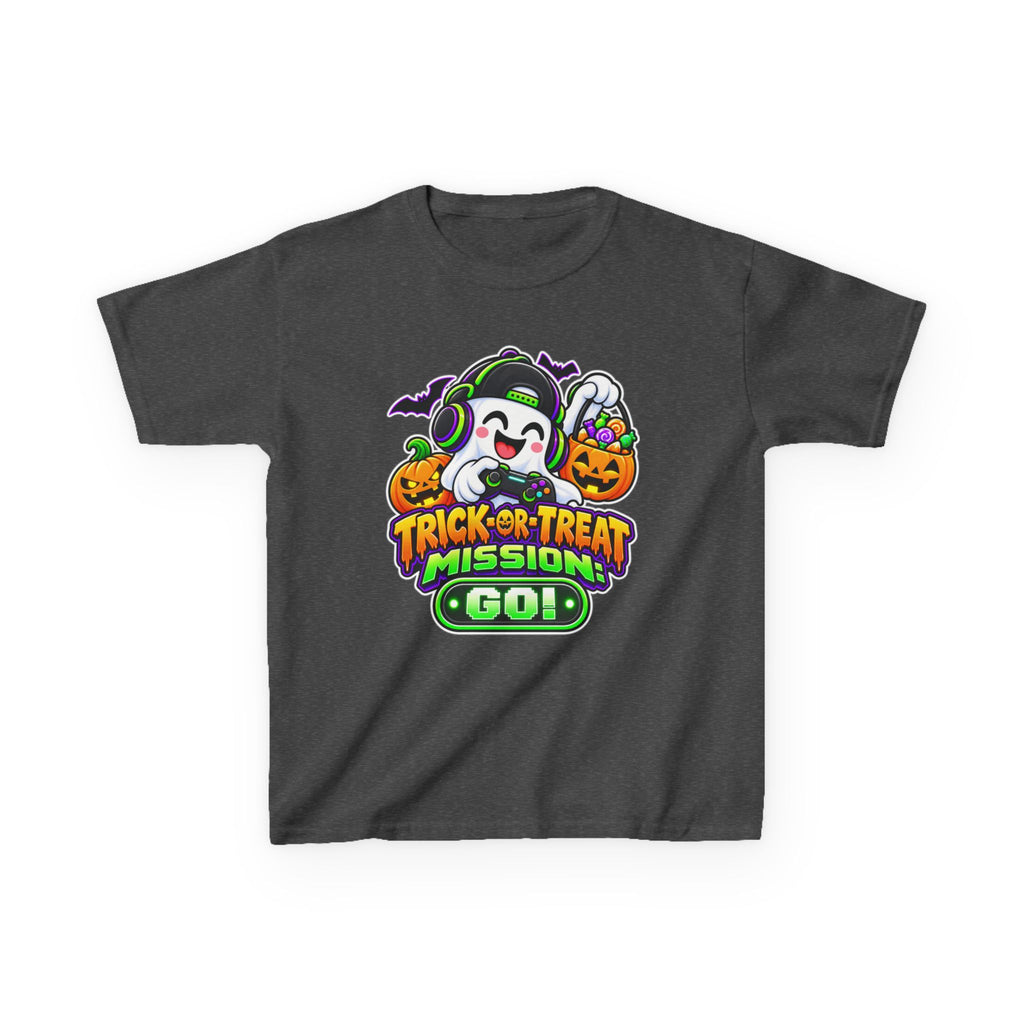 Kidxtr™ Kids Halloween T-Shirt — 'Trick or Treat Mission' Halloween Graphic Tee