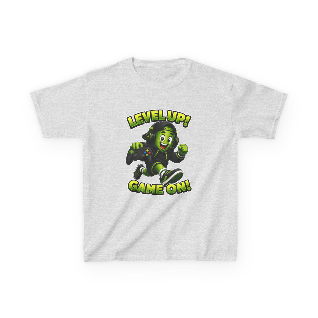 Kids Gamer T-Shirt — 'Level Up! Game On!' Arcade Graphic Tee
