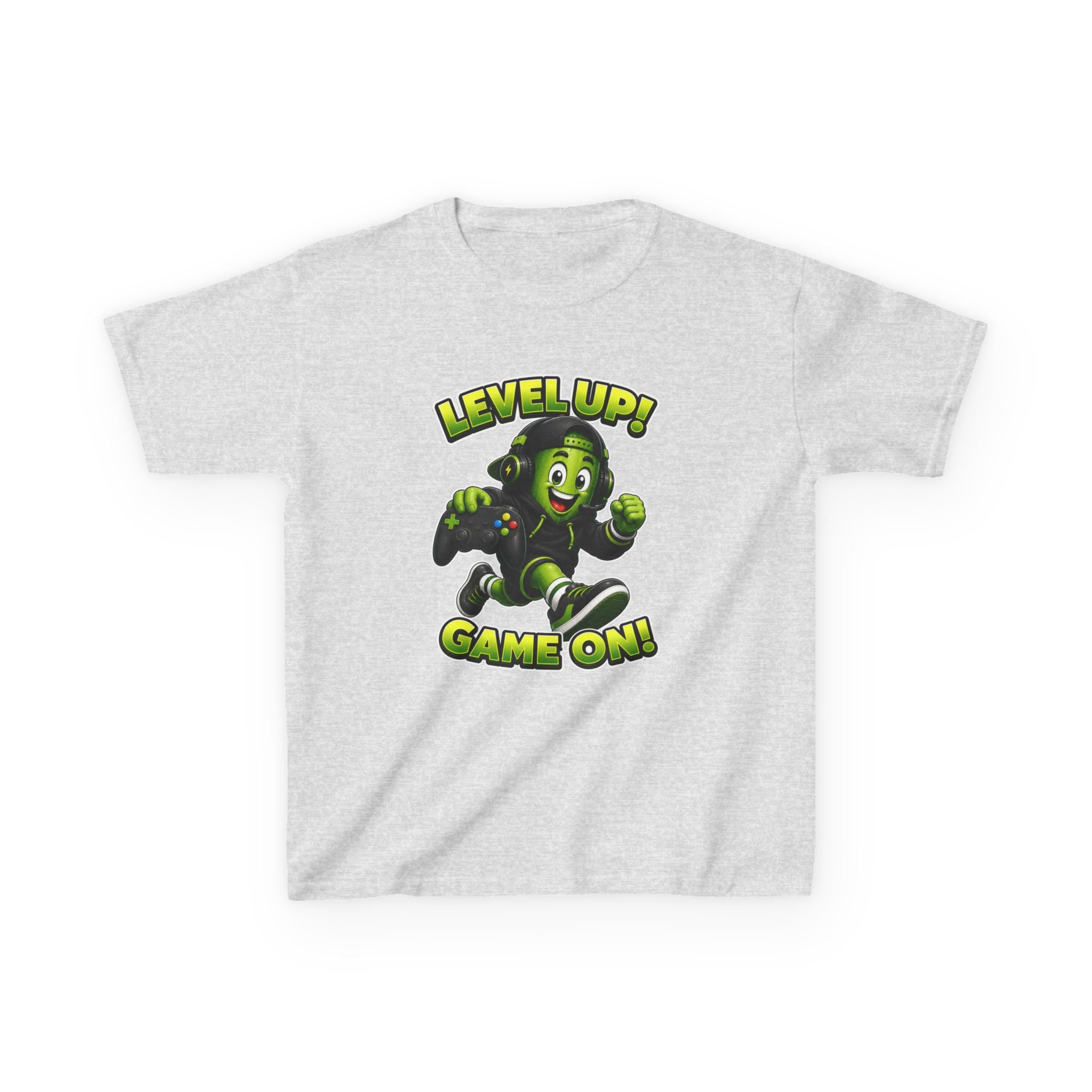 Kids Gamer T-Shirt — 'Level Up! Game On!' Arcade Graphic Tee