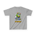 Kids School T-Shirt — 'School Is Cool' Skateboard Cat Graphic Tee