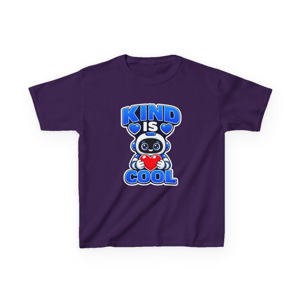 Kids Robot T-Shirt — 'Kind Is Cool' Heart Graphic Tee