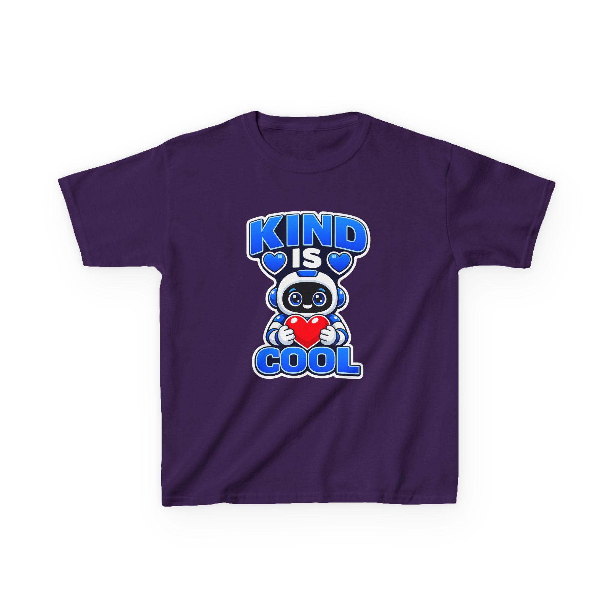 Kids Robot T-Shirt — 'Kind Is Cool' Heart Graphic Tee