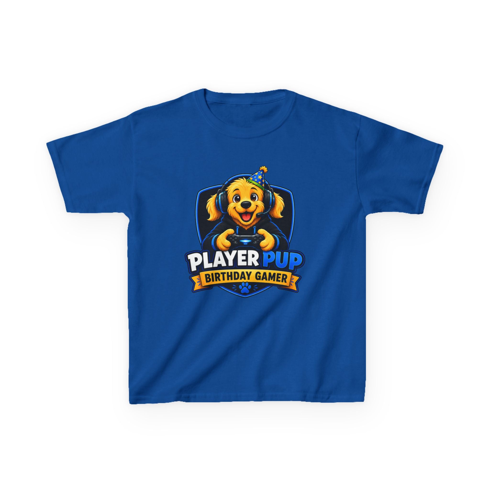Kids T‑Shirt — "Player Pup" Birthday Gamer Graphic Tee