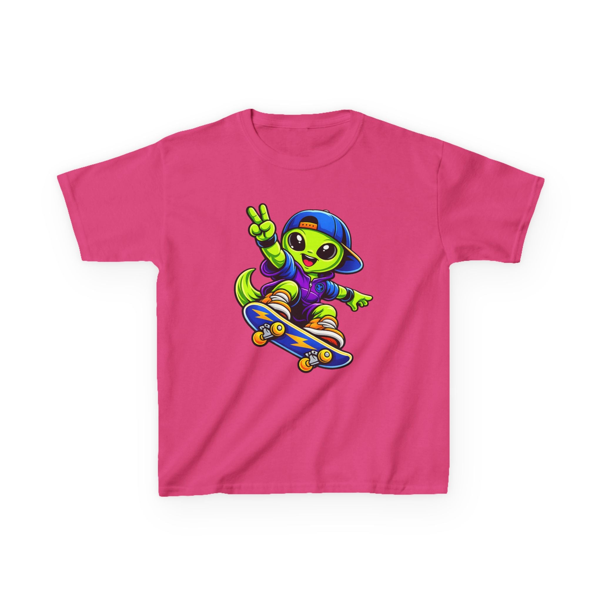 Kids Alien T-Shirt — 'Skate or Alien' Skateboard Graphic Tee