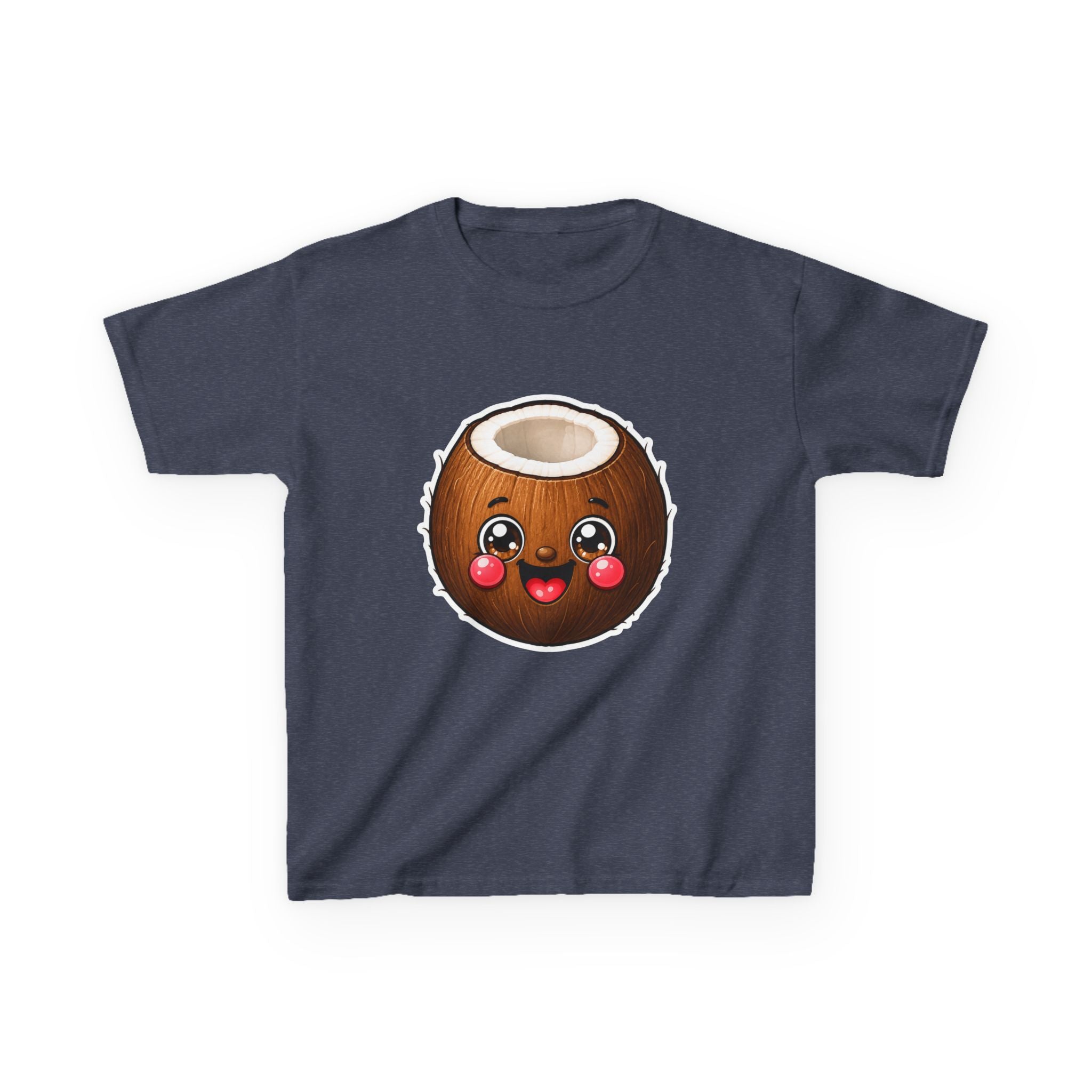 Kids Coconut T-Shirt — 'Tropical Vibes' Cute Kawaii Coconut Fruit Graphic Tee