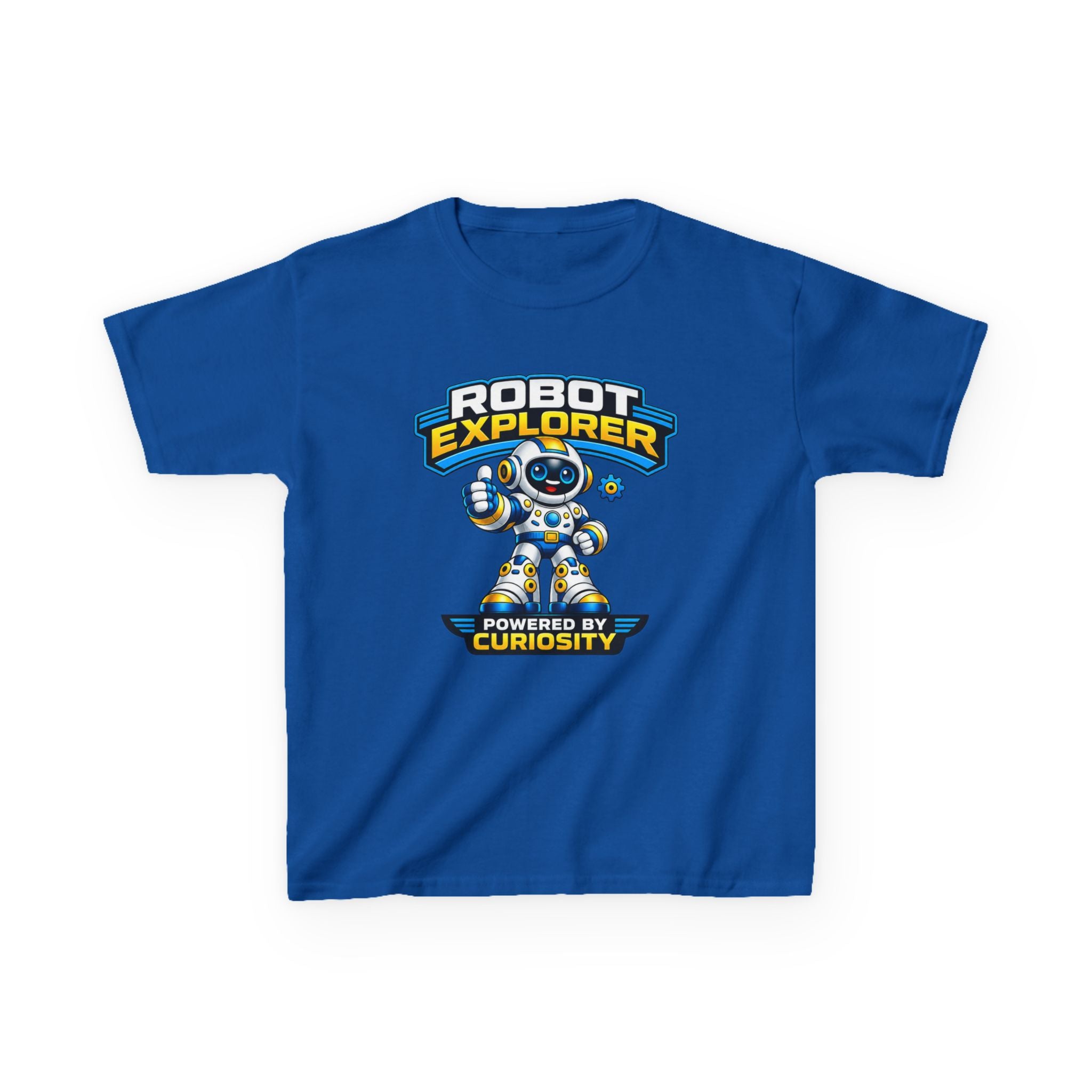 Robot Explorer Kids T‑Shirt — "Powered by Curiosity" Space Robot Tee