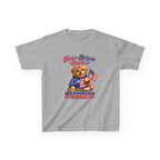 Kids Patriotic T-Shirt — 'Stars, Stripes & Smiles' All-American Dog Graphic Tee