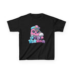 Kids Roller Skate T-Shirt — 'Roll With It' Cute Pink Roller Skate Graphic Tee