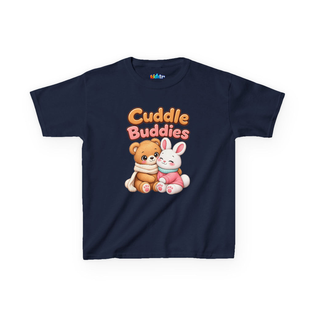 Kidxtr™ Kids Bear & Bunny T-Shirt — 'Cuddle Buddies' Cute Animal Graphic Tee
