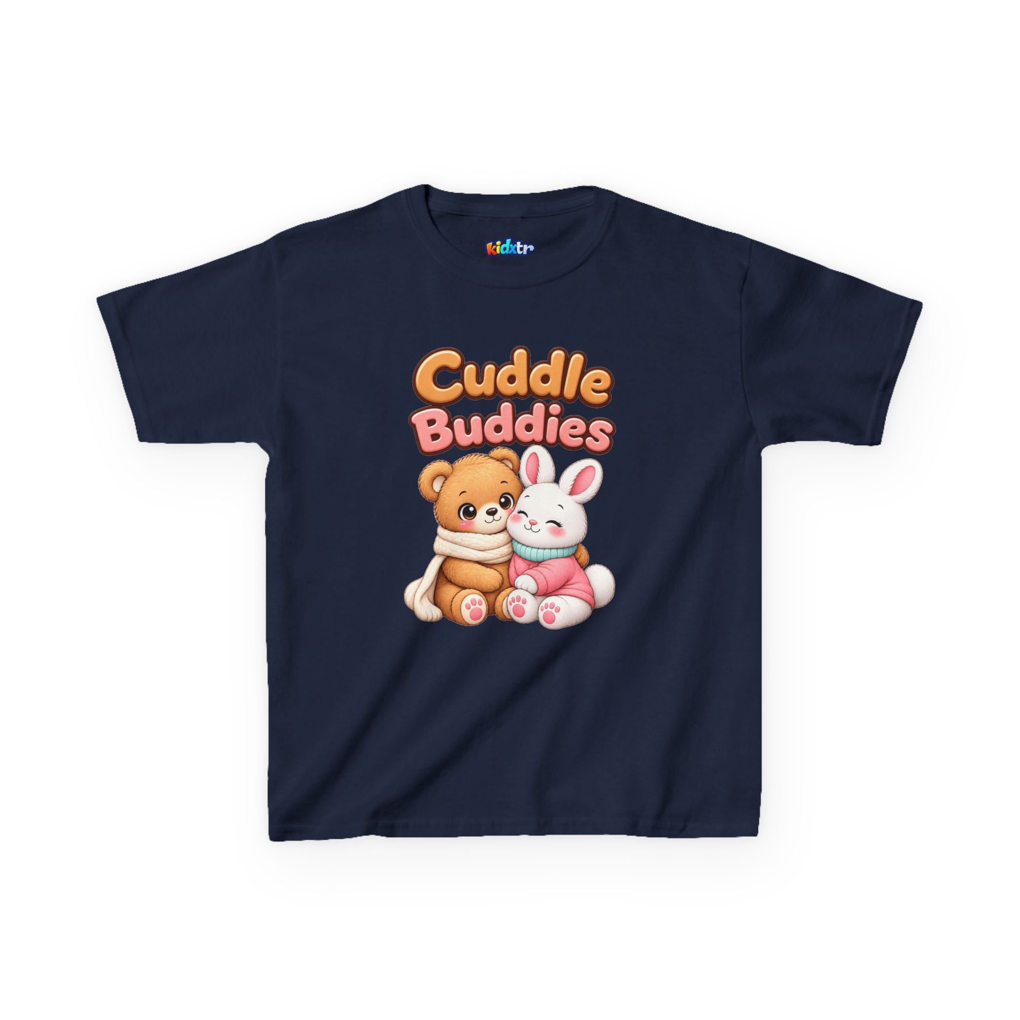 Kidxtr™ Kids Bear & Bunny T-Shirt — 'Cuddle Buddies' Cute Animal Graphic Tee