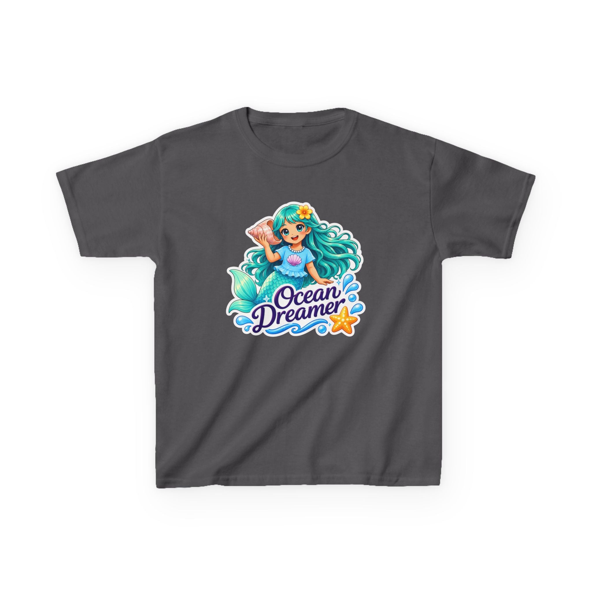 Kids Mermaid T-Shirt — 'Ocean Dreamer' Fantasy Graphic Tee