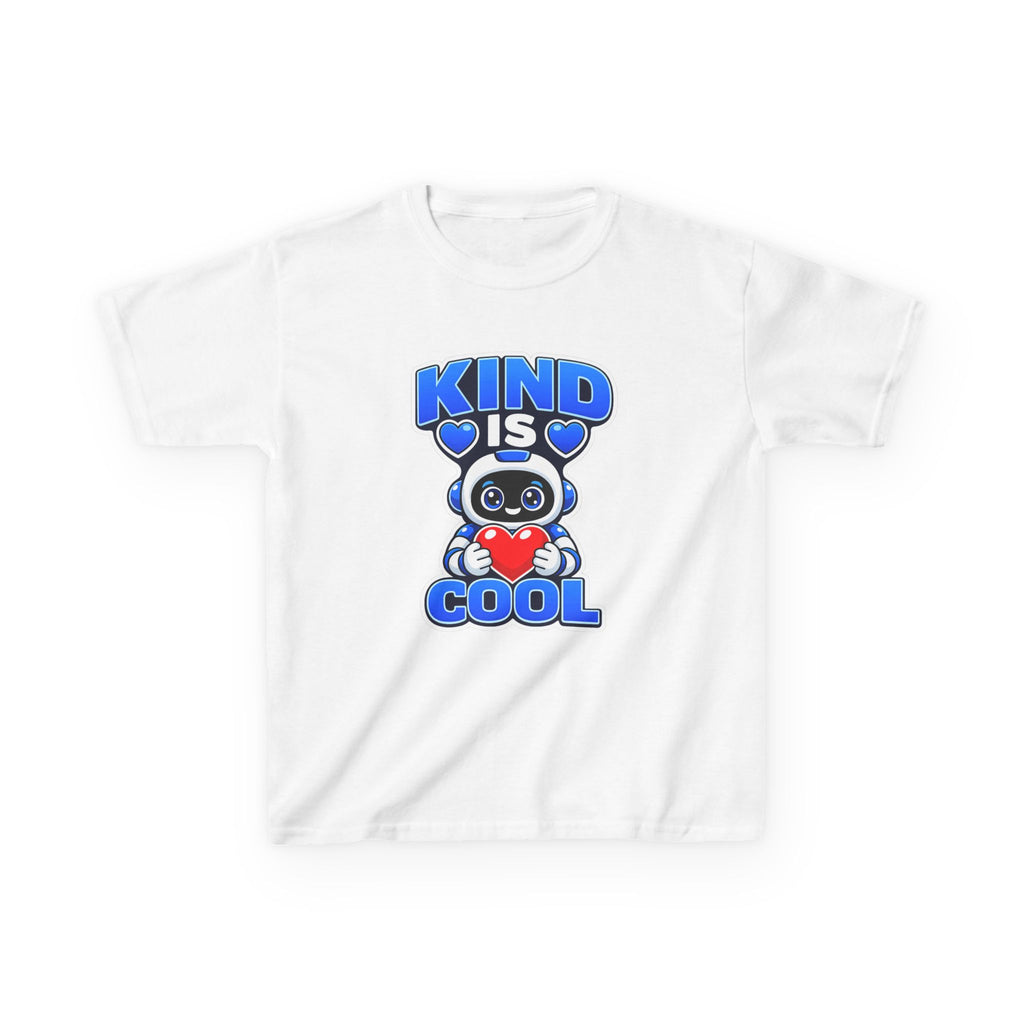Kids Robot T-Shirt — 'Kind Is Cool' Heart Graphic Tee