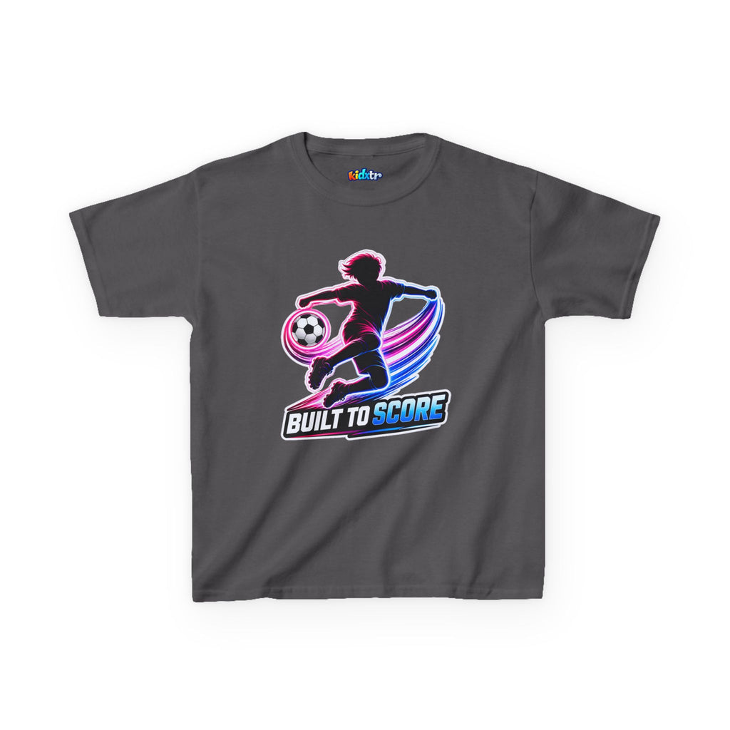 Kidxtr™ Kids Soccer T-Shirt — 'Built to Score' Soccer Graphic Tee