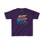 Kidxtr™ Kids Gaming T-Shirt — 'Just Leveling Up' Controller Graphic Tee