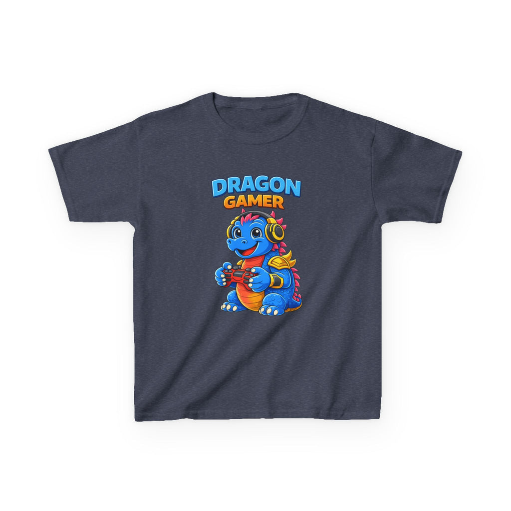Kids' Dragon Gamer Tee — Cute Blue Dragon Gaming Shirt for Boys & Girls