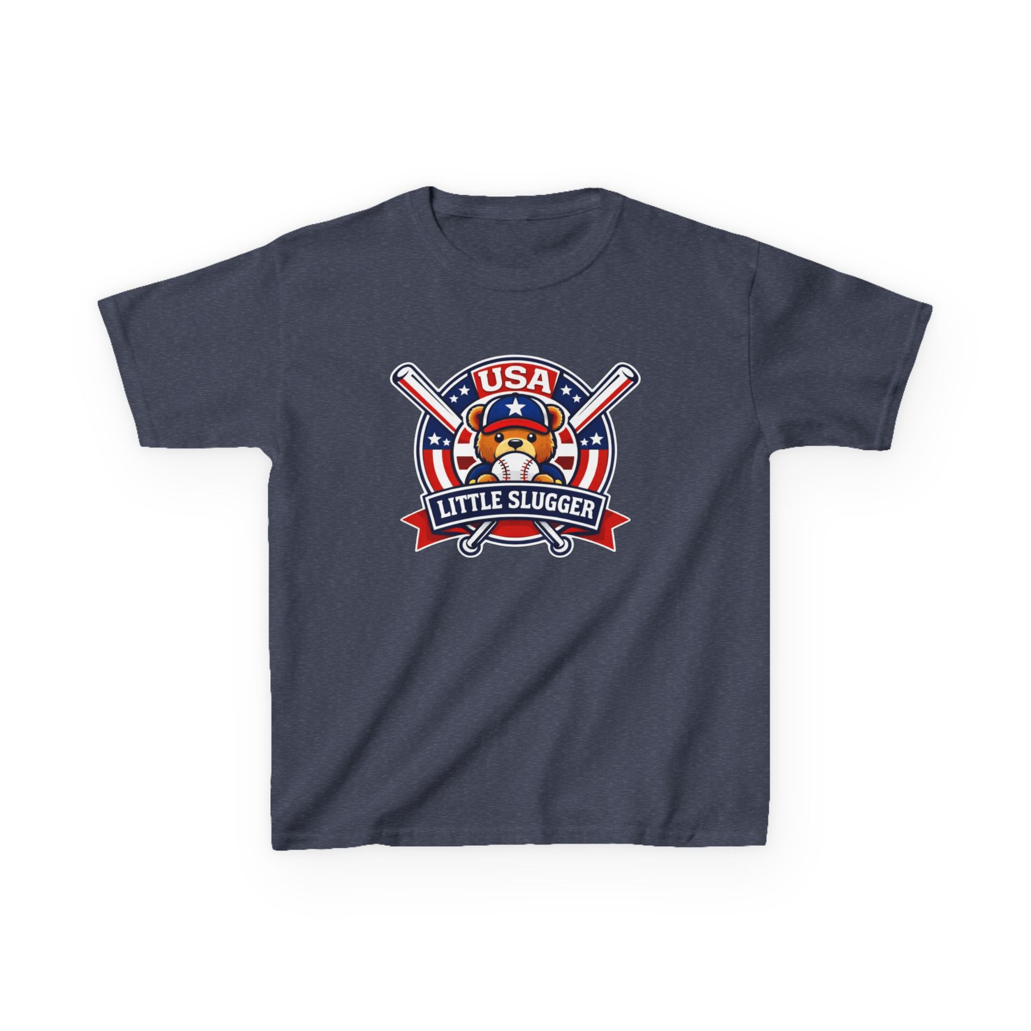 Kids Baseball T-Shirt — 'Little Slugger' USA Baseball Graphic Tee