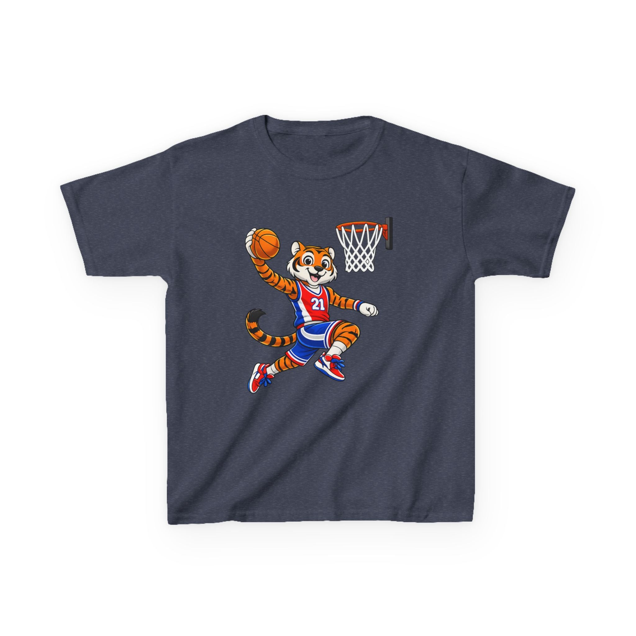 Kids Basketball Tiger T-Shirt – Dunking Tiger Graphic Tee