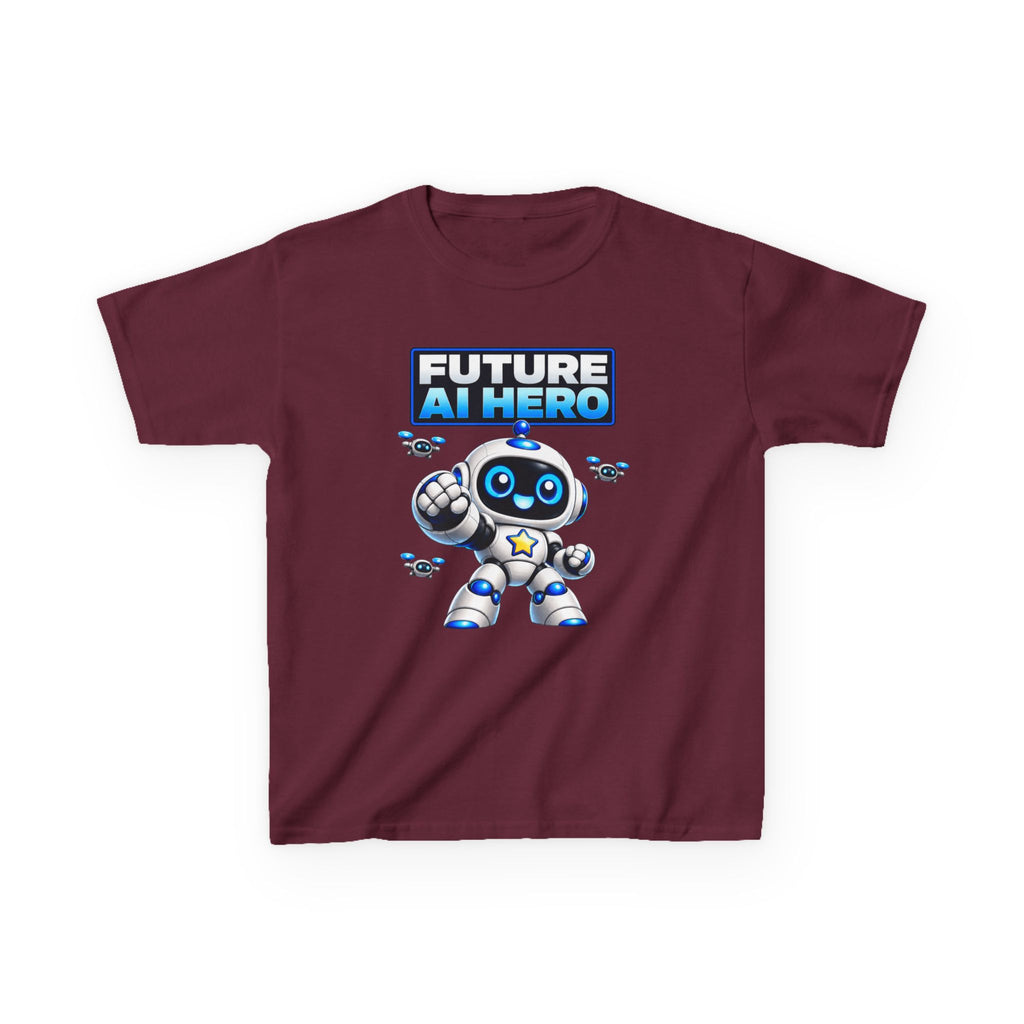 Kids Robot T-Shirt — 'Future AI Hero' Cute Robot STEM Graphic Tee