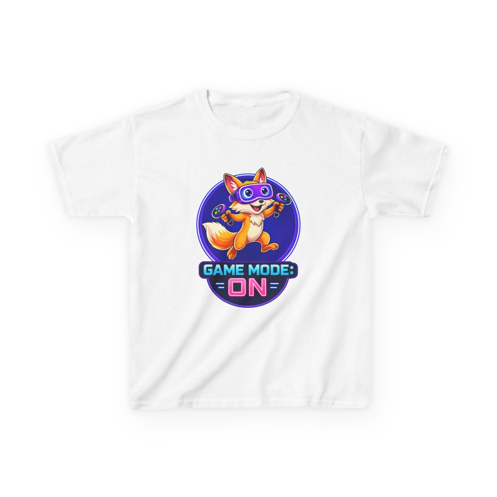 Kids Fox T-Shirt — 'Game Mode: ON' Cute Fox Gamer Graphic Tee