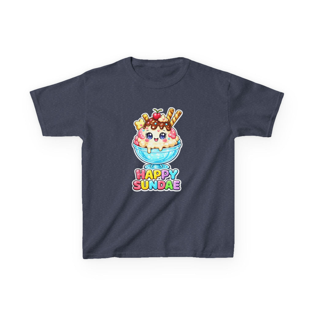 Kids Ice Cream T-Shirt — 'Happy Sundae' Kawaii Graphic Tee