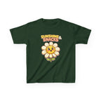 Kids Sunshine T-Shirt — 'Sunshine & Snacks' Smiling Daisy Graphic Tee