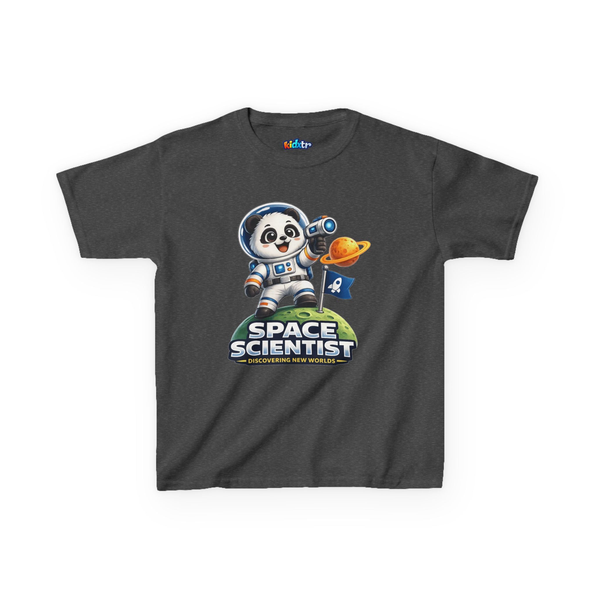 Kidxtr™ Kids Space T-Shirt — 'Space Scientist' Panda Astronaut Graphic Tee