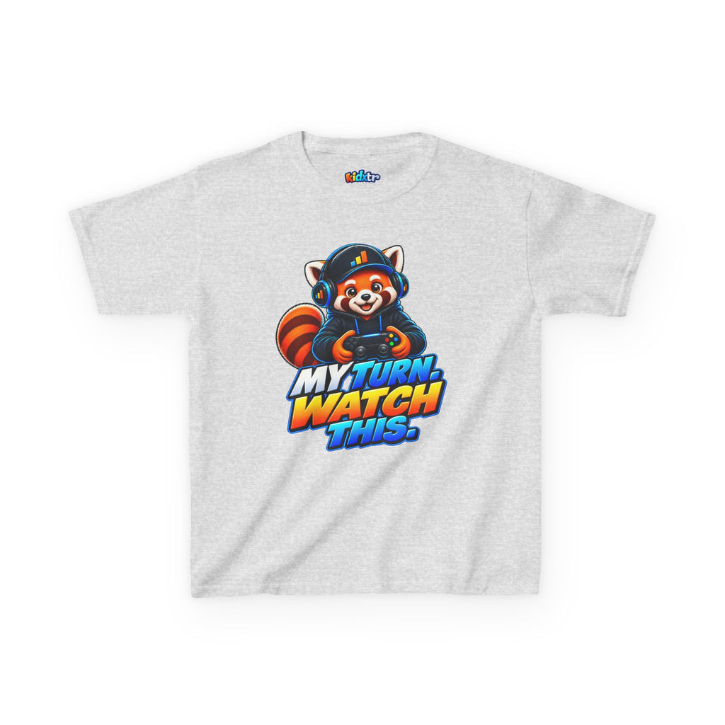 Kidxtr™ Kids Fox T-Shirt — 'My Turn, Watch This' Gaming Fox Graphic Tee