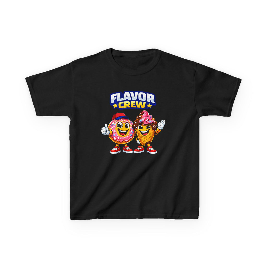 Kids Food T-Shirt — 'Flavor Crew' Donut & Ice Cream Graphic Tee