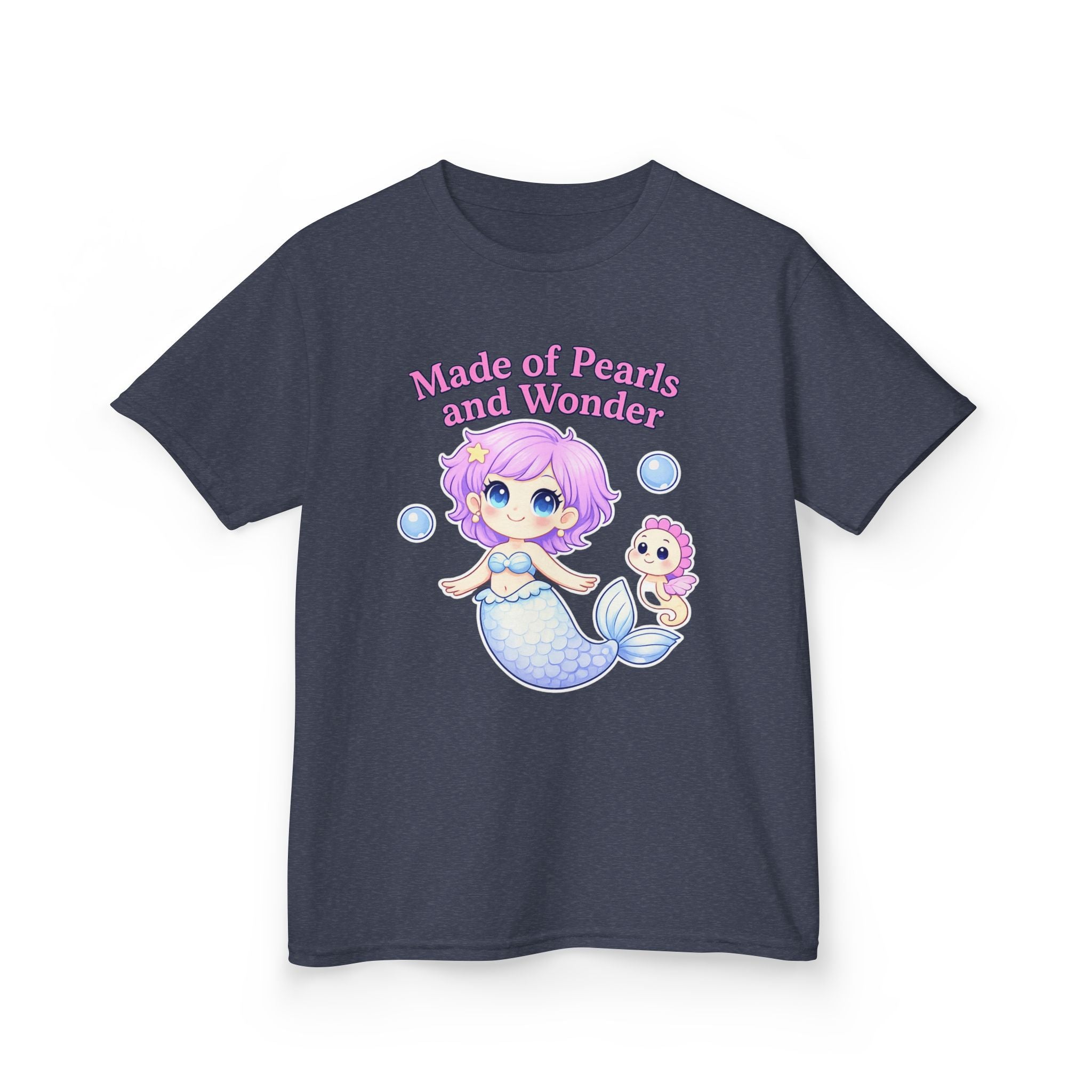 Kids Ocean T-Shirt — 'Make A Splash!' Mermaid & Seahorse Graphic Tee