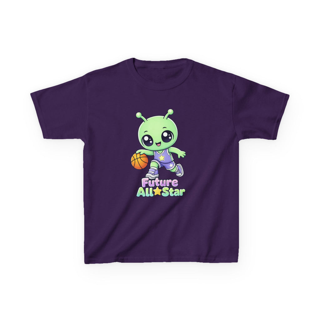 Kids Alien T-Shirt — 'Future All-Star' Alien Basketball Graphic Tee