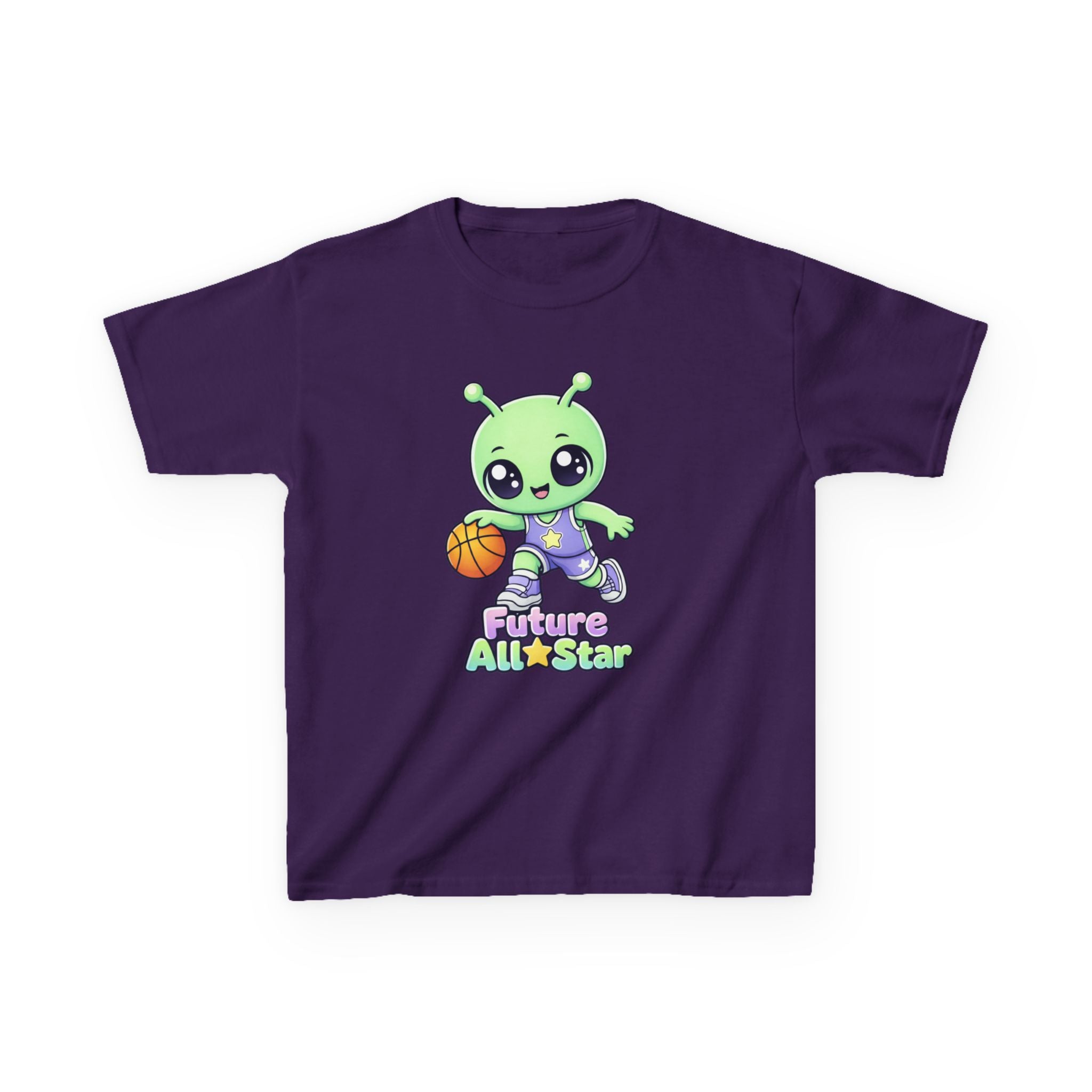 Kids Alien T-Shirt — 'Future All-Star' Alien Basketball Graphic Tee