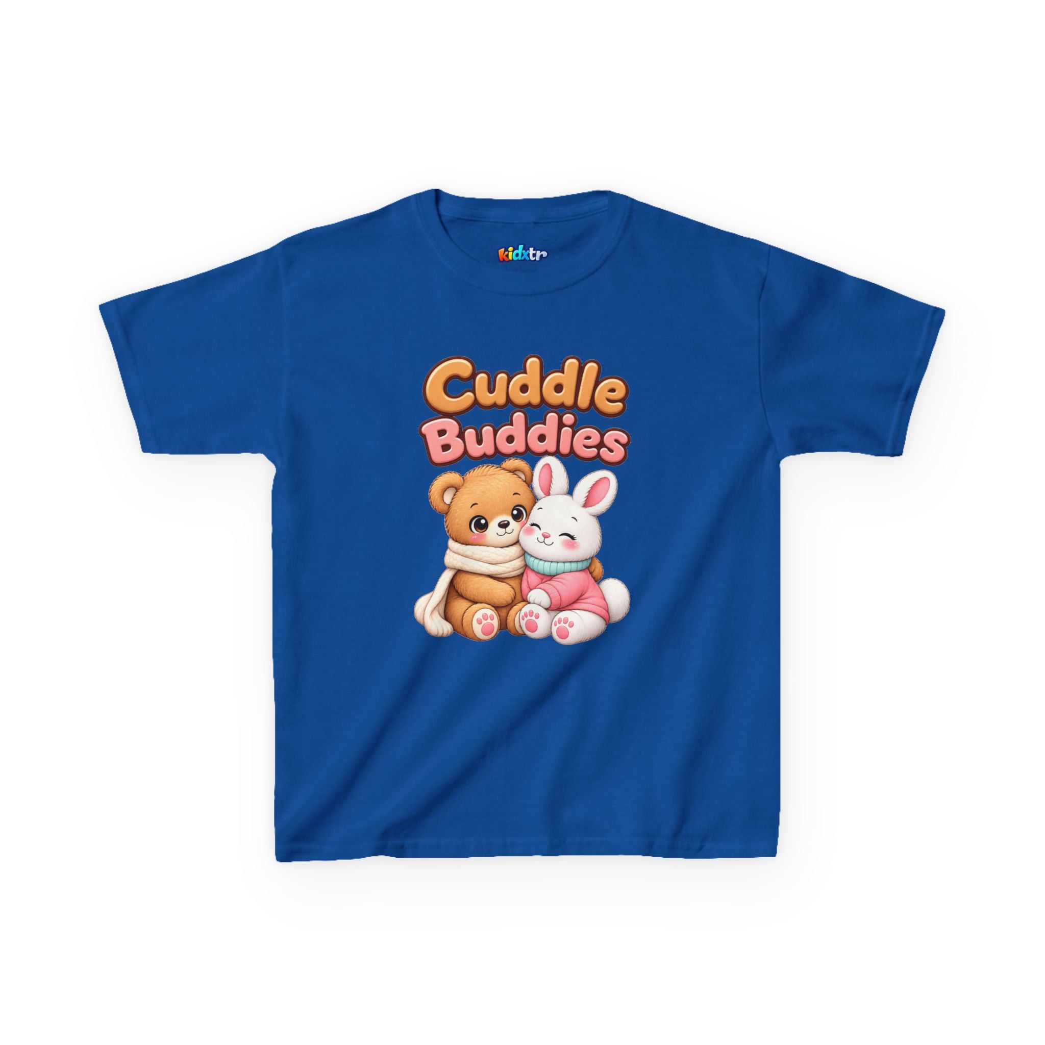 Kidxtr™ Kids Bear & Bunny T-Shirt — 'Cuddle Buddies' Cute Animal Graphic Tee