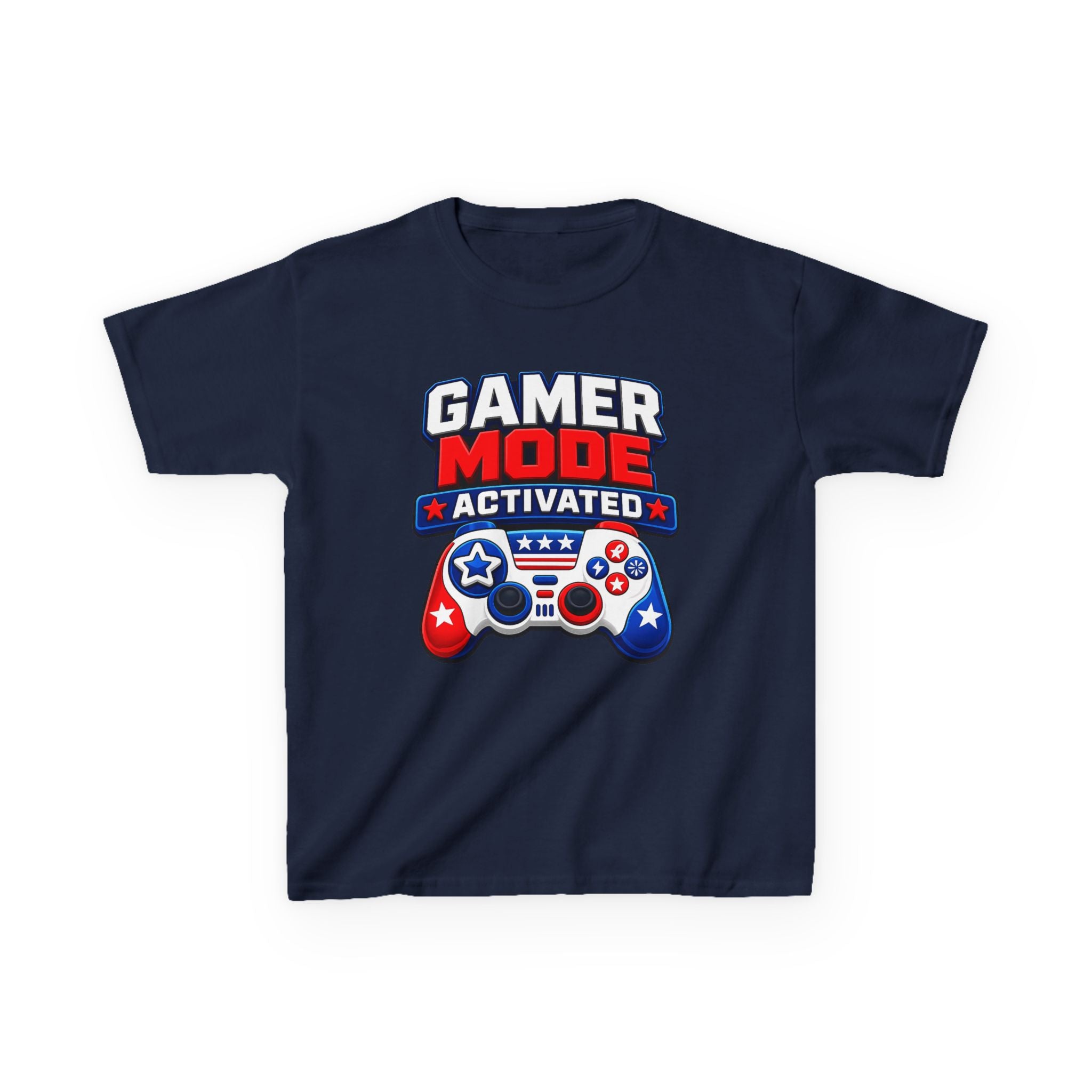 Kids Gamer T-Shirt — "Fireworks Mode Activated" Patriotic Tee