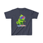 Kids Gaming T-Shirt — 'Level Up Fun!' Chameleon Gamer Graphic Tee
