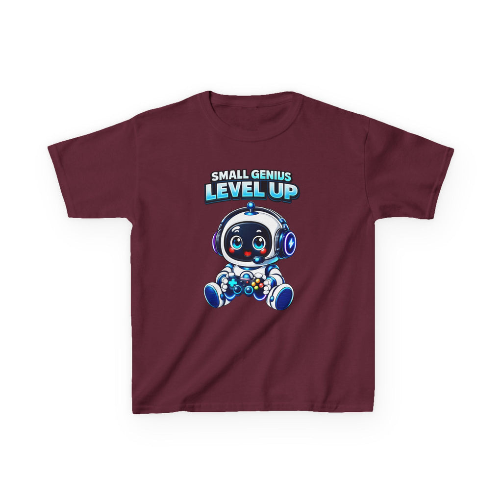 Kids Gaming T-Shirt – Small Genius Level Up Graphic Tee