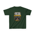 Kids Birthday T-Shirt — 'Another Year Stronger' +10 XP Level Up Graphic Tee