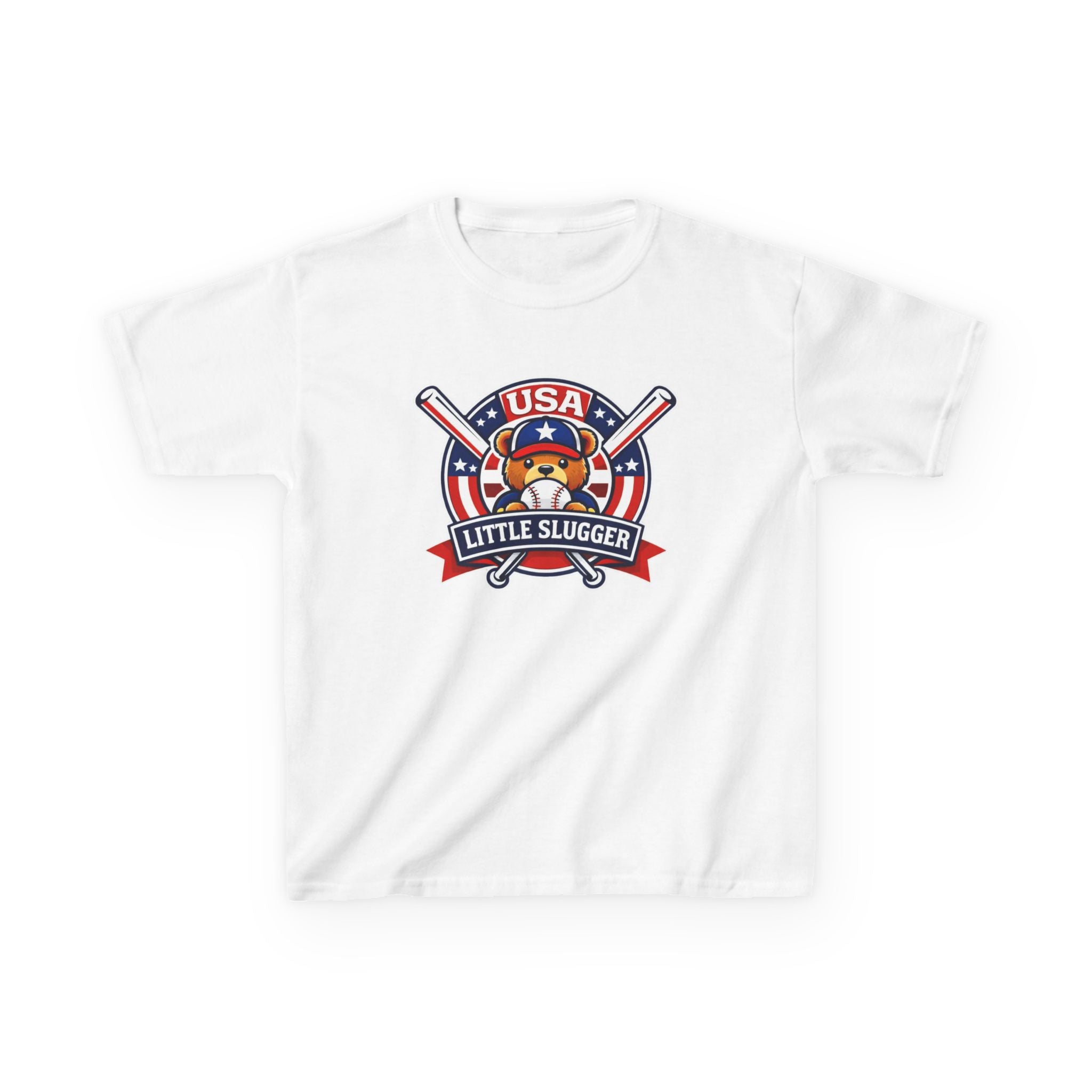 Kids Baseball T-Shirt — 'Little Slugger' USA Baseball Graphic Tee