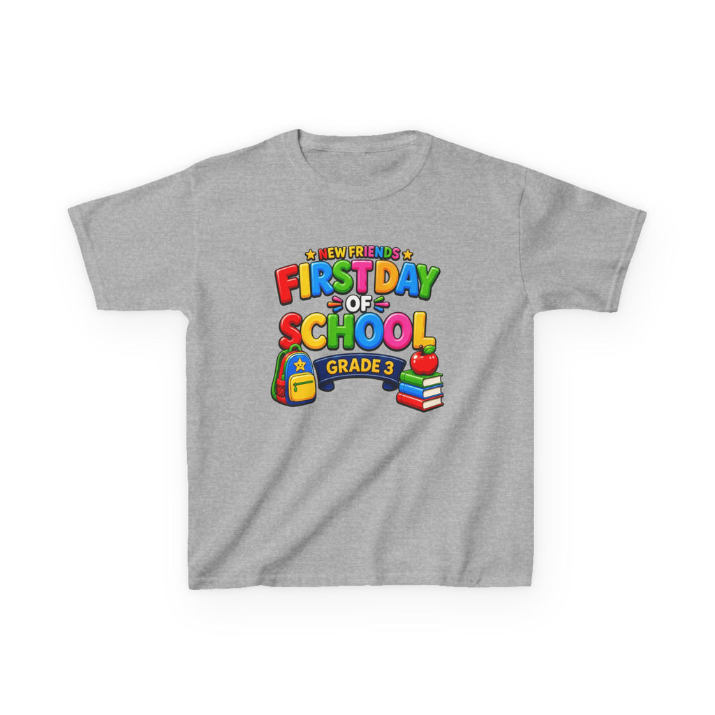 Kids School T-Shirt — 'Grade 3' First Day of School Back-to-School Graphic Tee