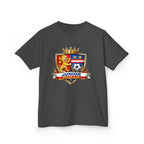Kids Soccer T-Shirt — 'Junior Soccer Club' Crest Graphic Tee