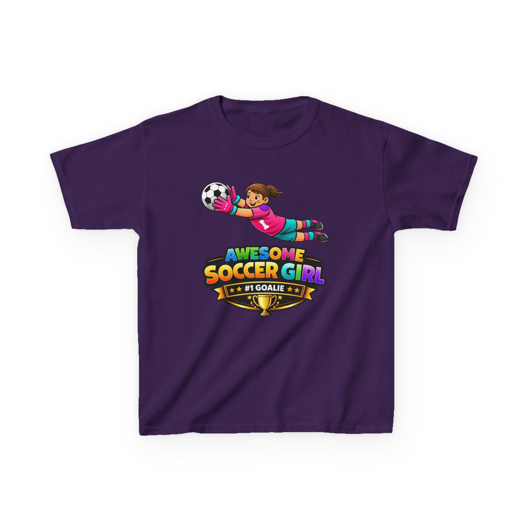 Kids Soccer Goalie T-Shirt – Dive & Save Graphic Tee