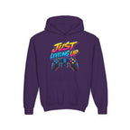 Kidxtr™ Kids Gamer Hoodie — 'Just Level Up' Gamer Graphic Sweatshirt