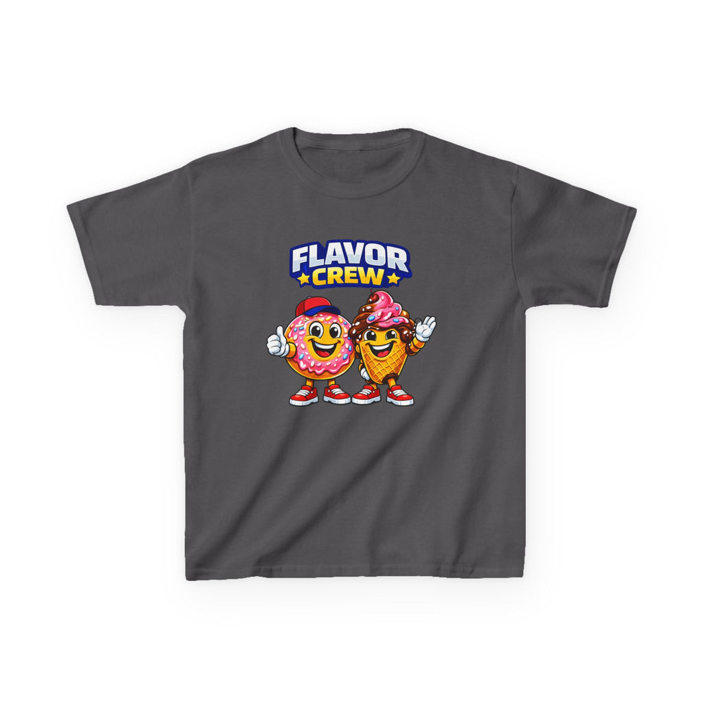 Kids Food T-Shirt — 'Flavor Crew' Donut & Ice Cream Graphic Tee