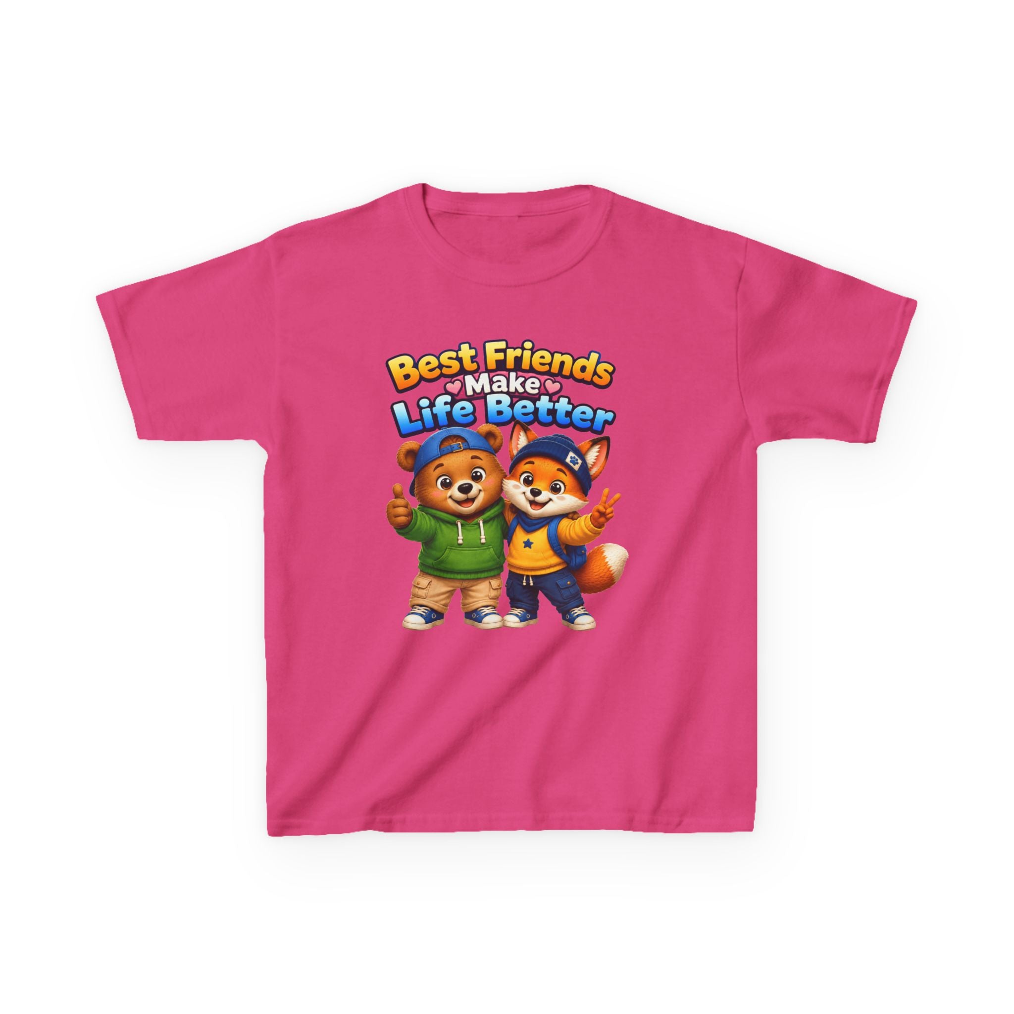 Kids Friendship T-Shirt — 'Best Friends Make Life Better' Cute Animal Friends Graphic Tee