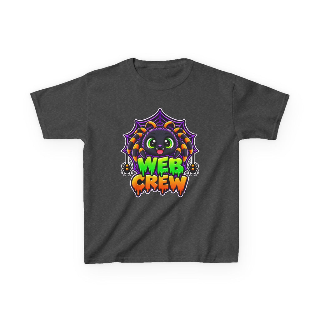 Kidxtr™ Kids Spider Web T-Shirt — 'Web Crew' Halloween Graphic Tee