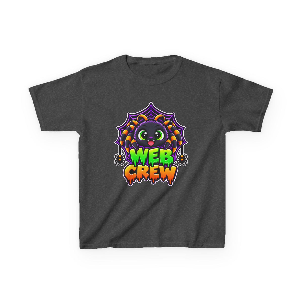 Kidxtr™ Kids Spider Web T-Shirt — 'Web Crew' Halloween Graphic Tee