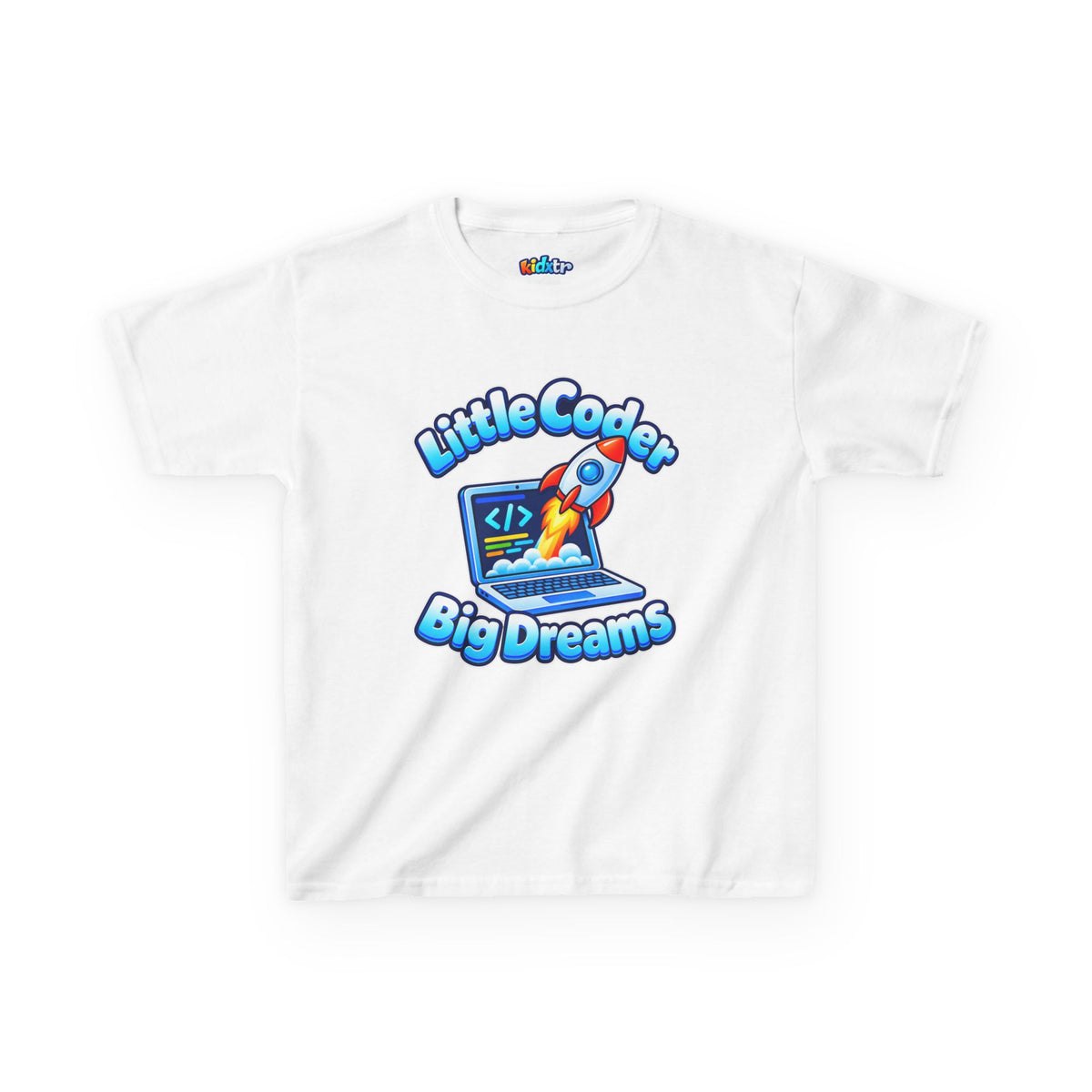 Kidxtr™ Kids Coder T-Shirt — 'Little Coder, Big Dreams' Tech Graphic Tee