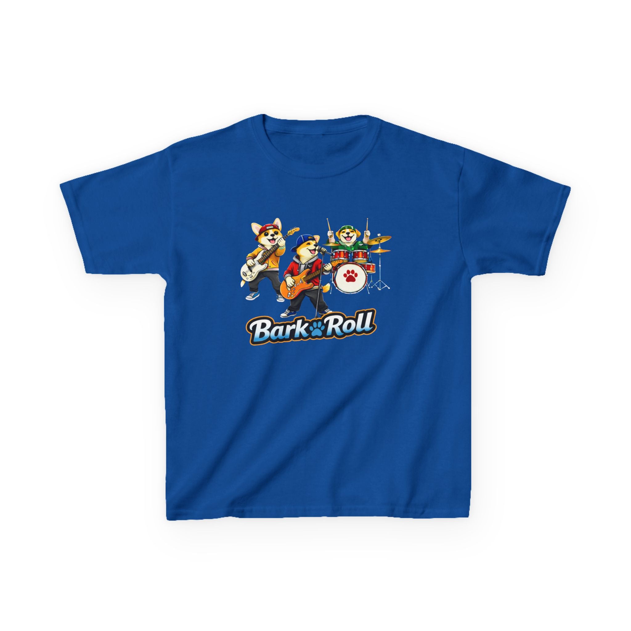 Kids Music T-Shirt — 'Bark & Roll' Puppy Band Graphic Tee