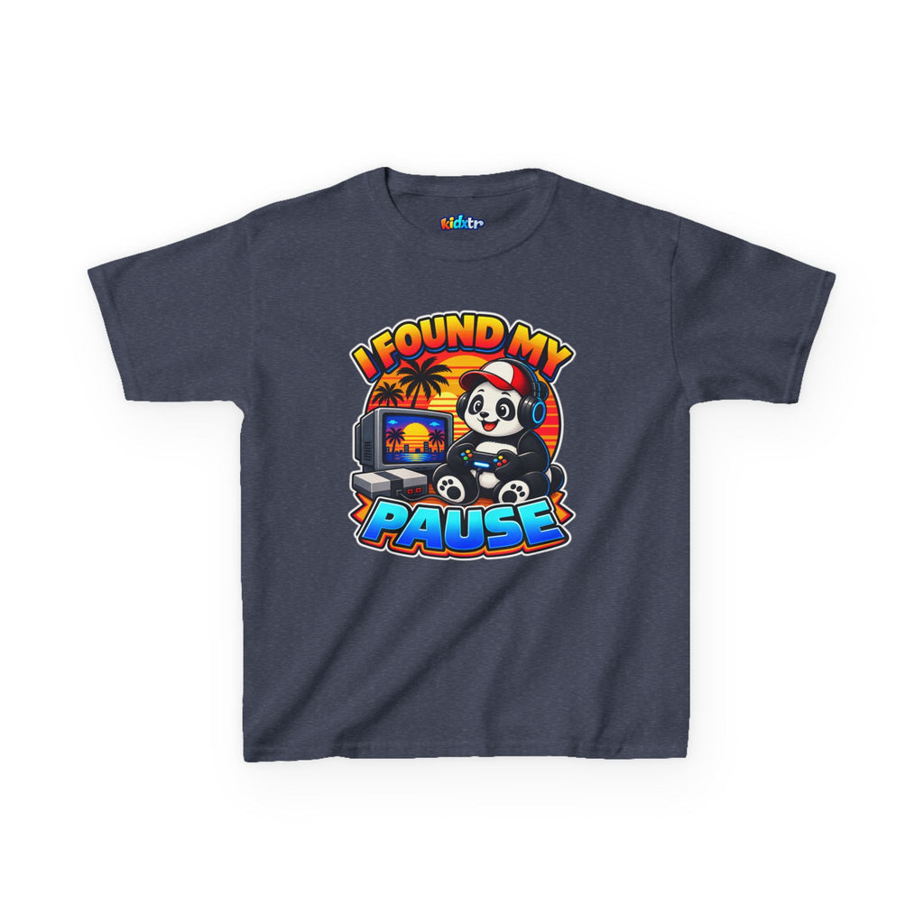 Kidxtr™ Kids Gamer T-Shirt — 'I Found My Pause' Gaming Graphic Tee