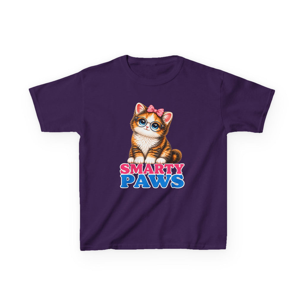 Smarty Paws Kids T-Shirt — Cute Kitten Graphic Tee for Children