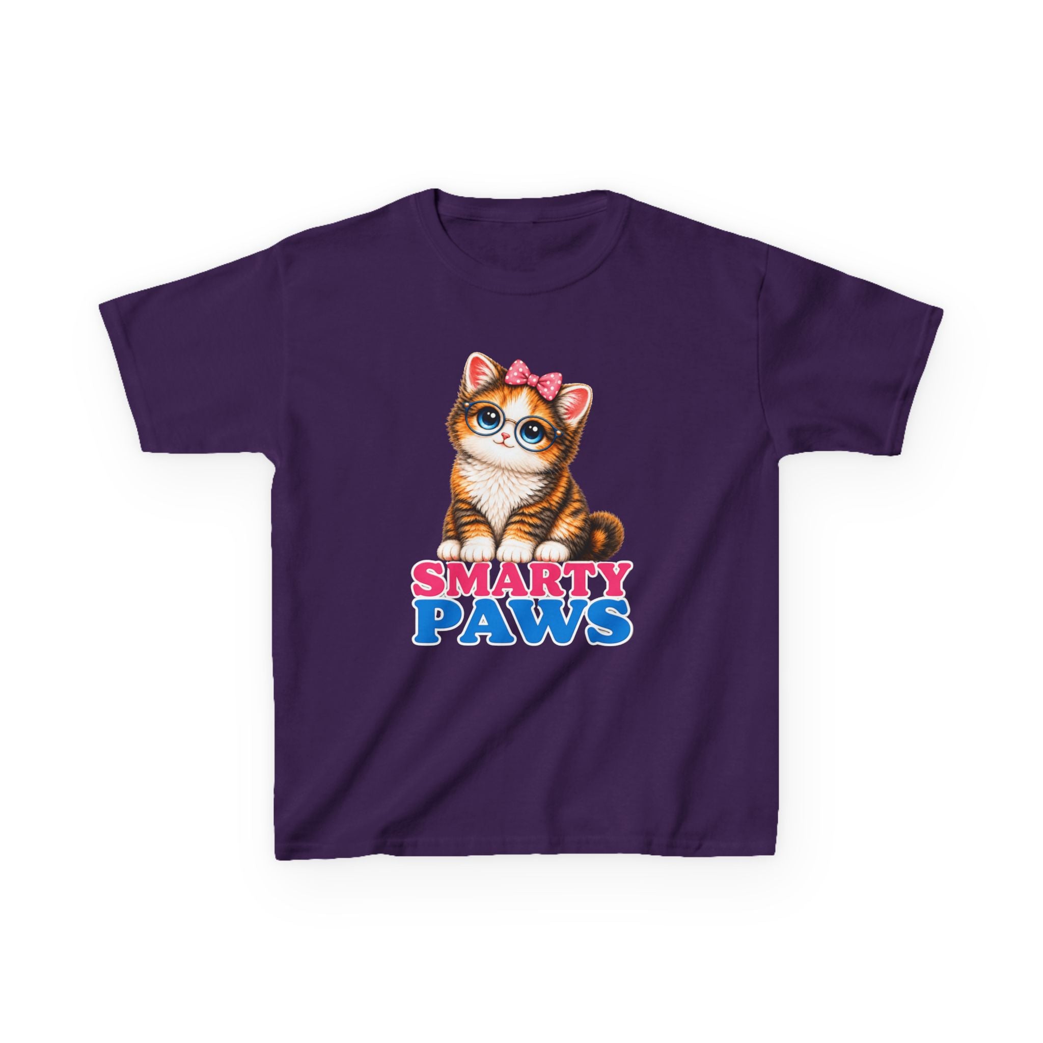 Smarty Paws Kids T-Shirt — Cute Kitten Graphic Tee for Children